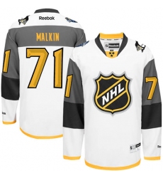 Men's Reebok Pittsburgh Penguins #71 Evgeni Malkin Premier White 2016 All Star NHL Jersey