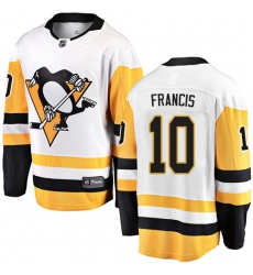 Youth Pittsburgh Penguins #10 Ron Francis Fanatics Branded White Away Breakaway NHL Jersey