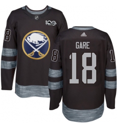 Men's Adidas Buffalo Sabres #18 Danny Gare Authentic Black 1917-2017 100th Anniversary NHL Jersey