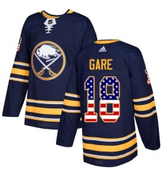 Youth Adidas Buffalo Sabres #18 Danny Gare Authentic Navy Blue USA Flag Fashion NHL Jersey