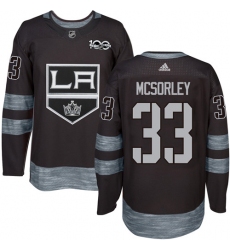 Men's Adidas Los Angeles Kings #33 Marty Mcsorley Premier Black 1917-2017 100th Anniversary NHL Jersey