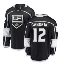 Youth Los Angeles Kings #12 Marian Gaborik Authentic Black Home Fanatics Branded Breakaway NHL Jersey