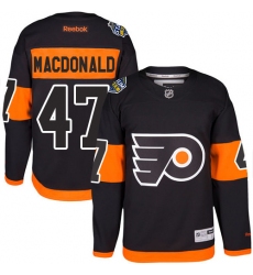 Youth Reebok Philadelphia Flyers #47 Andrew MacDonald Authentic Black 2017 Stadium Series NHL Jersey