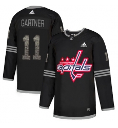 Men's Adidas Washington Capitals #11 Mike Gartner Black Authentic Classic Stitched NHL Jersey