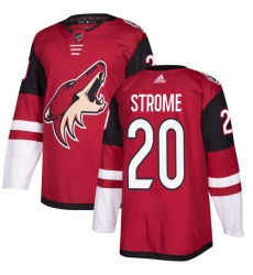 Men's Adidas Arizona Coyotes #20 Dylan Strome Premier Burgundy Red Home NHL Jersey