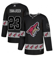 Men's Adidas Arizona Coyotes #23 Oliver Ekman-Larsson Authentic Black Team Logo Fashion NHL Jersey