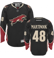 Men's Reebok Arizona Coyotes #48 Jordan Martinook Premier Black Third NHL Jersey