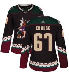 Women's Adidas Arizona Coyotes #67 Lawson Crouse Authentic Black Alternate NHL Jersey