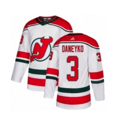 Men's Adidas New Jersey Devils #3 Ken Daneyko Premier White Alternate NHL Jersey