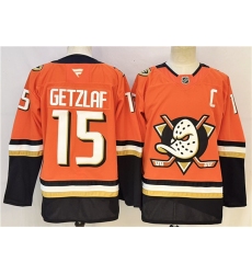 Men's Anaheim Ducks #15 Ryan Getzlaf Orange 2026 With C Home Stitched Hockey Jersey