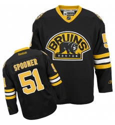 Men's Reebok Boston Bruins #51 Ryan Spooner Authentic Black Third NHL Jersey