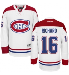 Youth Reebok Montreal Canadiens #16 Henri Richard Authentic White Away NHL Jersey