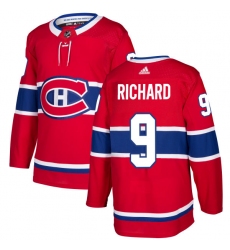 Youth Adidas Montreal Canadiens #9 Maurice Richard Premier Red Home NHL Jersey
