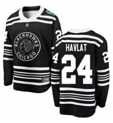 Men's Chicago Blackhawks #24 Martin Havlat Black 2019 Winter Classic Fanatics Branded Breakaway NHL Jersey