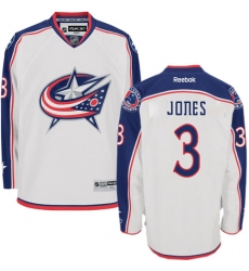 Youth Reebok Columbus Blue Jackets #3 Seth Jones Authentic White Away NHL Jersey