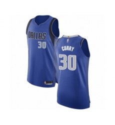 Men's Dallas Mavericks #30 Seth Curry Authentic Royal Blue Basketball Jersey - Icon Edition