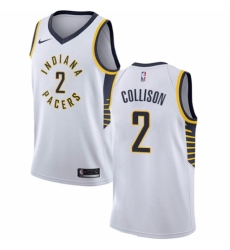 Men's Nike Indiana Pacers #2 Darren Collison Authentic White NBA Jersey - Association Edition