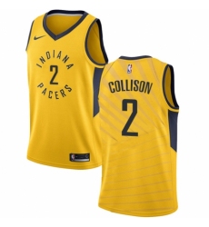 Women's Nike Indiana Pacers #2 Darren Collison Swingman Gold NBA Jersey Statement Edition
