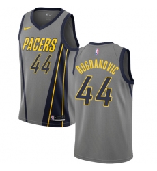 Men's Nike Indiana Pacers #44 Bojan Bogdanovic Swingman Gray NBA Jersey - City Edition