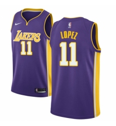 Women's Nike Los Angeles Lakers #11 Brook Lopez Authentic Purple NBA Jersey - Icon Edition