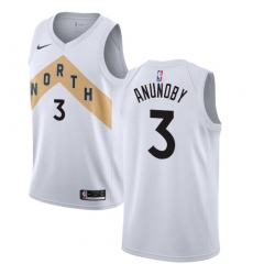 Women's Nike Toronto Raptors #3 OG Anunoby Swingman White NBA Jersey - City Edition