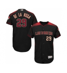 Men's Arizona Diamondbacks #29 Jorge De La Rosa Black Alternate Authentic Collection Flex Base Baseball Jersey