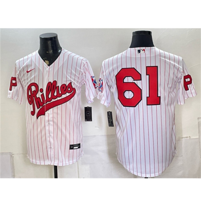 Men's Philadelphia Phillies #61 Cristopher Sánchez White 2026 Field of Dreams Stadium Stitched Baseball Jersey