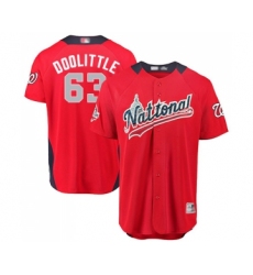 Men's Washington Nationals #63 Sean Doolittle Game Red National League 2018 Baseball All-Star Baseball Jersey