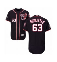 Men's Washington Nationals #63 Sean Doolittle Navy Blue Alternate Flex Base Authentic Collection 2019 World Series Champions Baseball Jersey