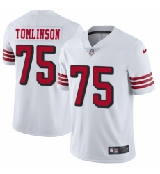 Men's Nike San Francisco 49ers #75 Laken Tomlinson Limited White Rush Vapor Untouchable NFL Jersey