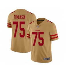 Youth San Francisco 49ers #75 Laken Tomlinson Limited Gold Inverted Legend Football Jersey
