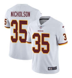 Men's Nike Washington Redskins #35 Montae Nicholson White Vapor Untouchable Limited Player NFL Jersey