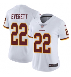 Women's Nike Washington Redskins #22 Deshazor Everett White Vapor Untouchable Limited Player NFL Jersey