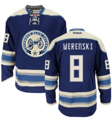 Youth Reebok Columbus Blue Jackets #8 Zach Werenski Premier Navy Blue Third NHL Jersey