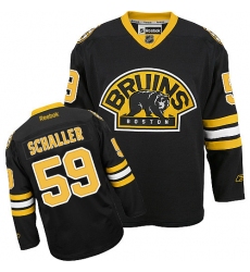 Women's Reebok Boston Bruins #59 Tim Schaller Authentic Black Third NHL Jersey