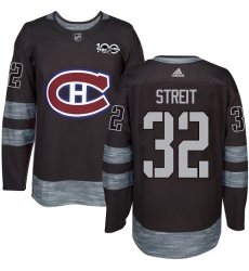 Men's Adidas Montreal Canadiens #32 Mark Streit Premier Black 1917-2017 100th Anniversary NHL Jersey