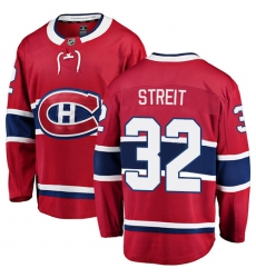 Youth Montreal Canadiens #32 Mark Streit Authentic Red Home Fanatics Branded Breakaway NHL Jersey