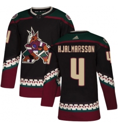 Men's Adidas Arizona Coyotes #4 Niklas Hjalmarsson Premier Black Alternate NHL Jersey