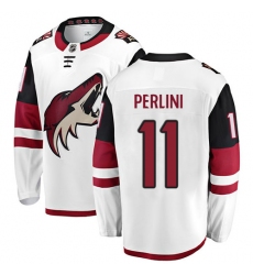 Youth Arizona Coyotes #11 Brendan Perlini Fanatics Branded White Away Breakaway NHL Jersey