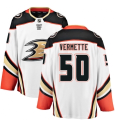 Men's Anaheim Ducks #50 Antoine Vermette Fanatics Branded White Away Breakaway NHL Jersey
