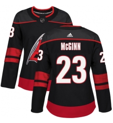 Women's Adidas Carolina Hurricanes #23 Brock McGinn Premier Black Alternate NHL Jersey