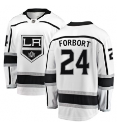 Youth Los Angeles Kings #24 Derek Forbort Authentic White Away Fanatics Branded Breakaway NHL Jersey