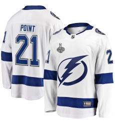 Men's Tampa Bay Lightning #21 Brayden Point Fanatics Branded White Away 2020 Stanley Cup Champions Breakaway Jersey