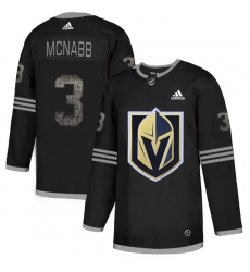 Men's Adidas Vegas Golden Knights #3 Brayden McNabb Black Authentic Classic Stitched NHL Jer