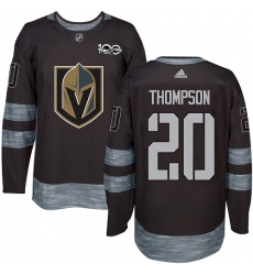 Men's Adidas Vegas Golden Knights #20 Paul Thompson Authentic Black 1917-2017 100th Anniversary NHL Jersey