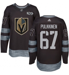 Men's Adidas Vegas Golden Knights #67 Teemu Pulkkinen Authentic Black 1917-2017 100th Anniversary NHL Jersey