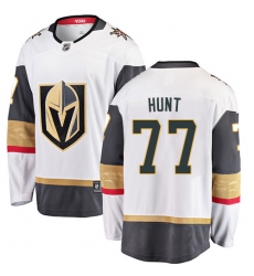 Youth Vegas Golden Knights #77 Brad Hunt Authentic White Away Fanatics Branded Breakaway NHL Jersey