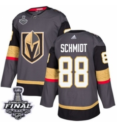 Youth Adidas Vegas Golden Knights #88 Nate Schmidt Authentic Gray Home 2018 Stanley Cup Final NHL Jersey