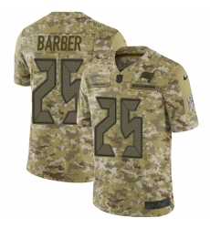 Youth Nike Tampa Bay Buccaneers #25 Peyton Barber Limited Camo 2018 Salute to Service NFL Jersey