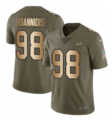 Men's Nike Washington Redskins #98 Matthew Ioannidis Limited Olive/Gold 2017 Salute to Service NFL Jersey